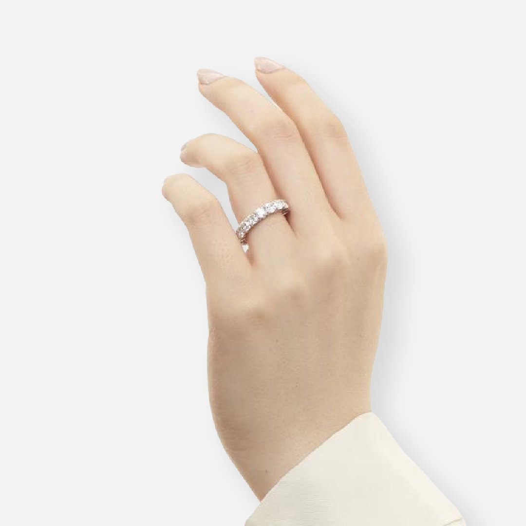 Ivy Cushion Lab Grown Diamond Full Eternity Wedding Band