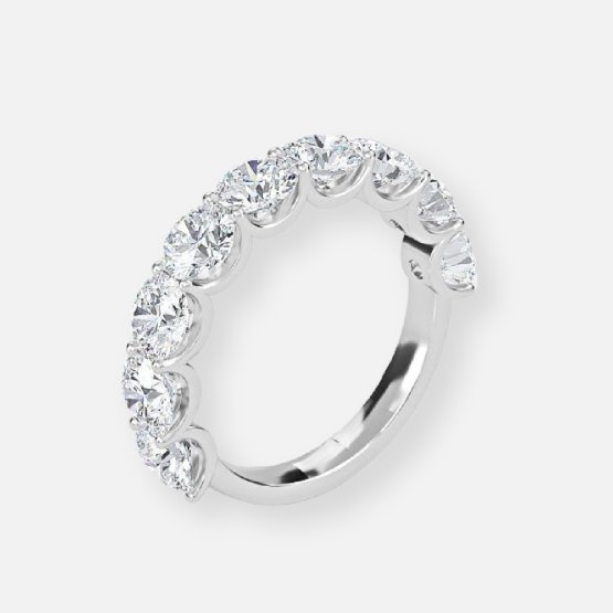 9 Stone Round Anniversary Band