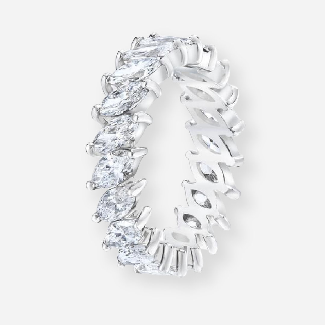 Fia Marquise Lab Grown Diamond Full Eternity Wedding Band