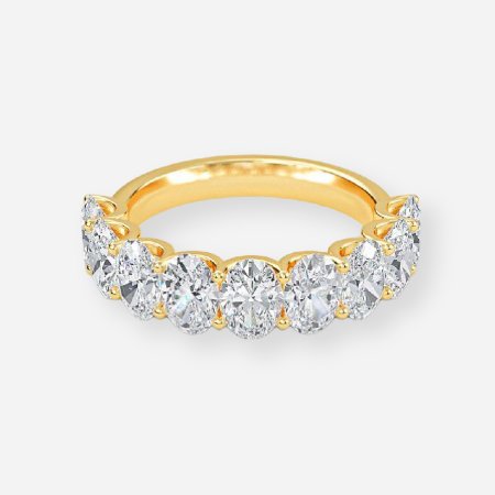 1ct Oval Anniversary Band In 14K Yellow Gold (US Size: 6.75)