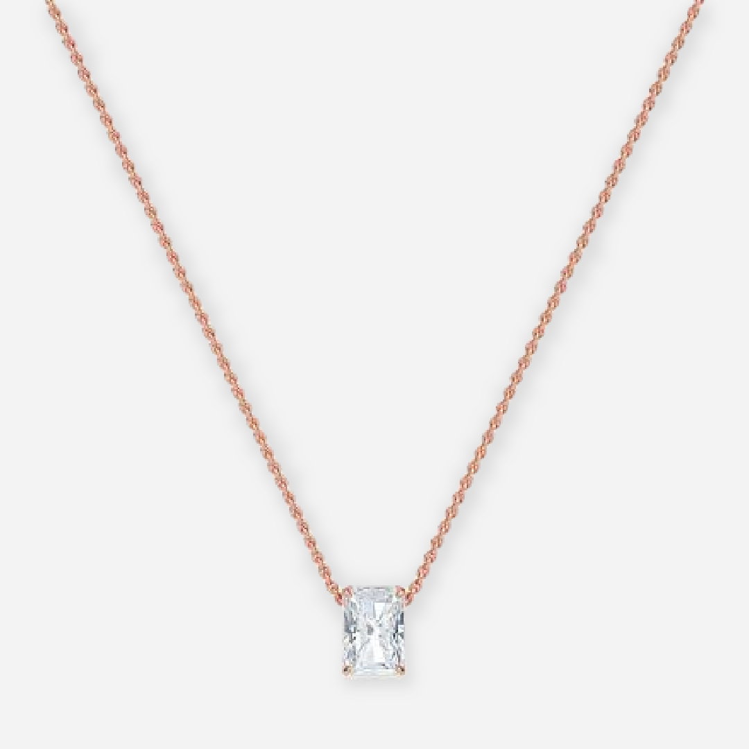 Radiant Cut Lab Grown Diamond Solitaire Pendant