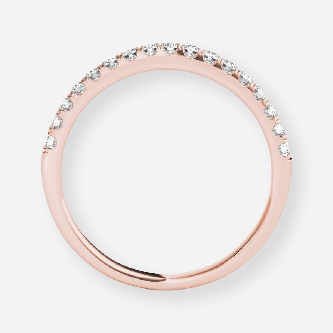 Lark Round Lab Grown Diamond Shared Prong Half Eternity Anniversary Band