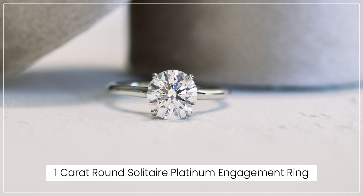 1 Carat Round Solitaire Platinum Engagement Ring
