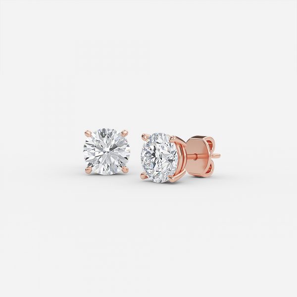 Round Lab Grown Diamond Stud Earrings