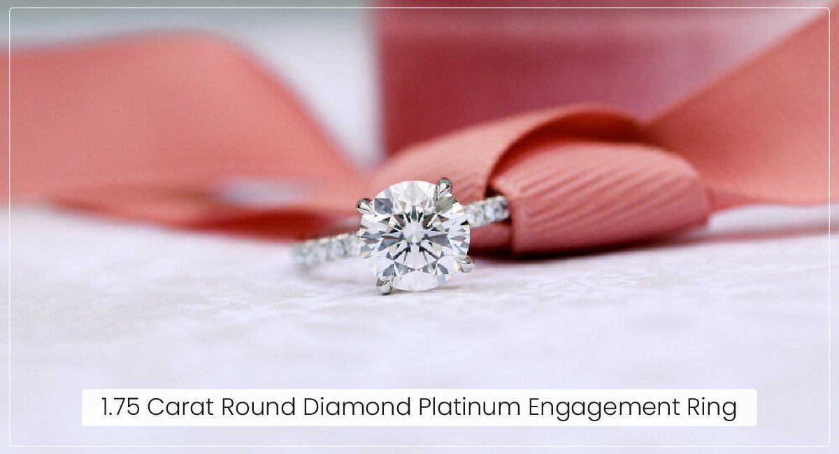 1.75 Carat Round Diamond Platinum Engagement Ring 