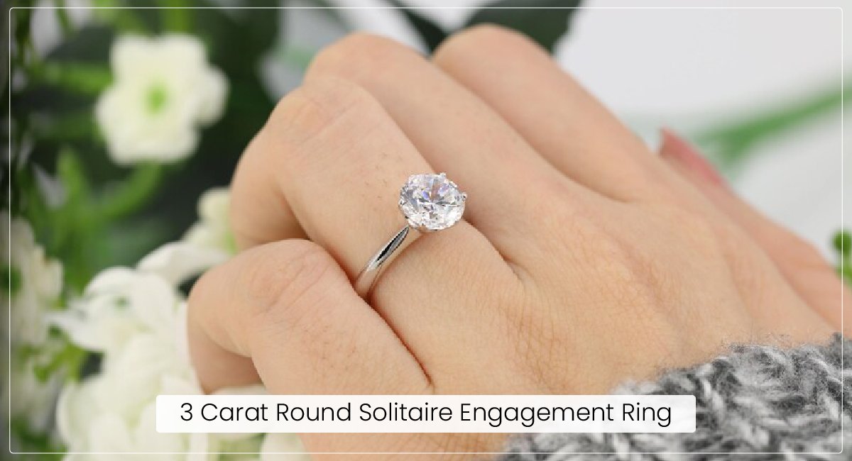 3 Carat Round Solitaire Engagement Ring