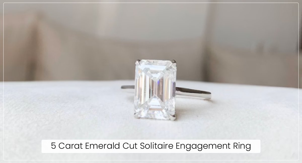 5 Carat Emerald Cut Solitaire Engagement Ring