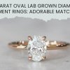 1.5 carat oval lab grown diamond ring