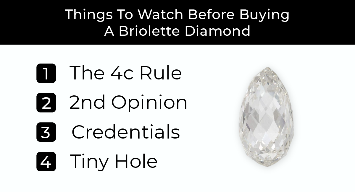 What to look for in a Briolette Cut Diamond