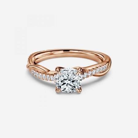 Nefereti Cushion Diamond Band Engagement Ring