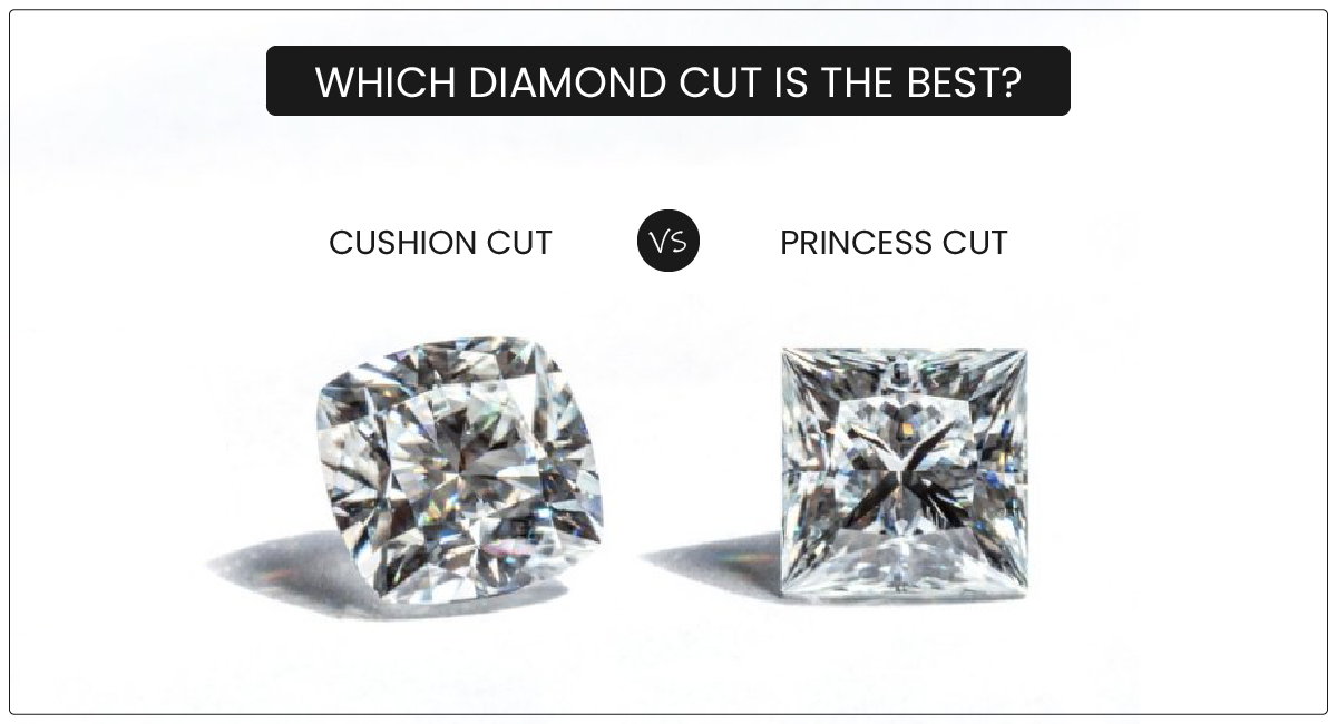 Cushion cut vs princess cut: shape, history, facets, prince, popularity, color
