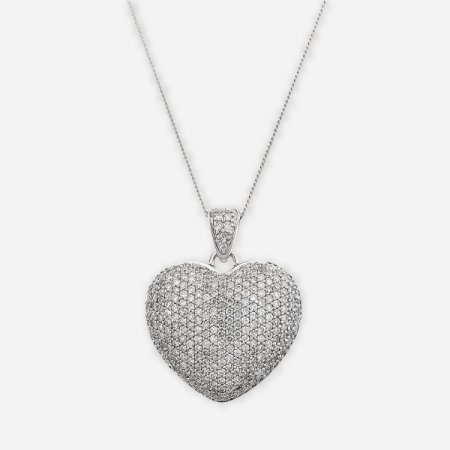 Lab Diamond Pave Heart Pendant