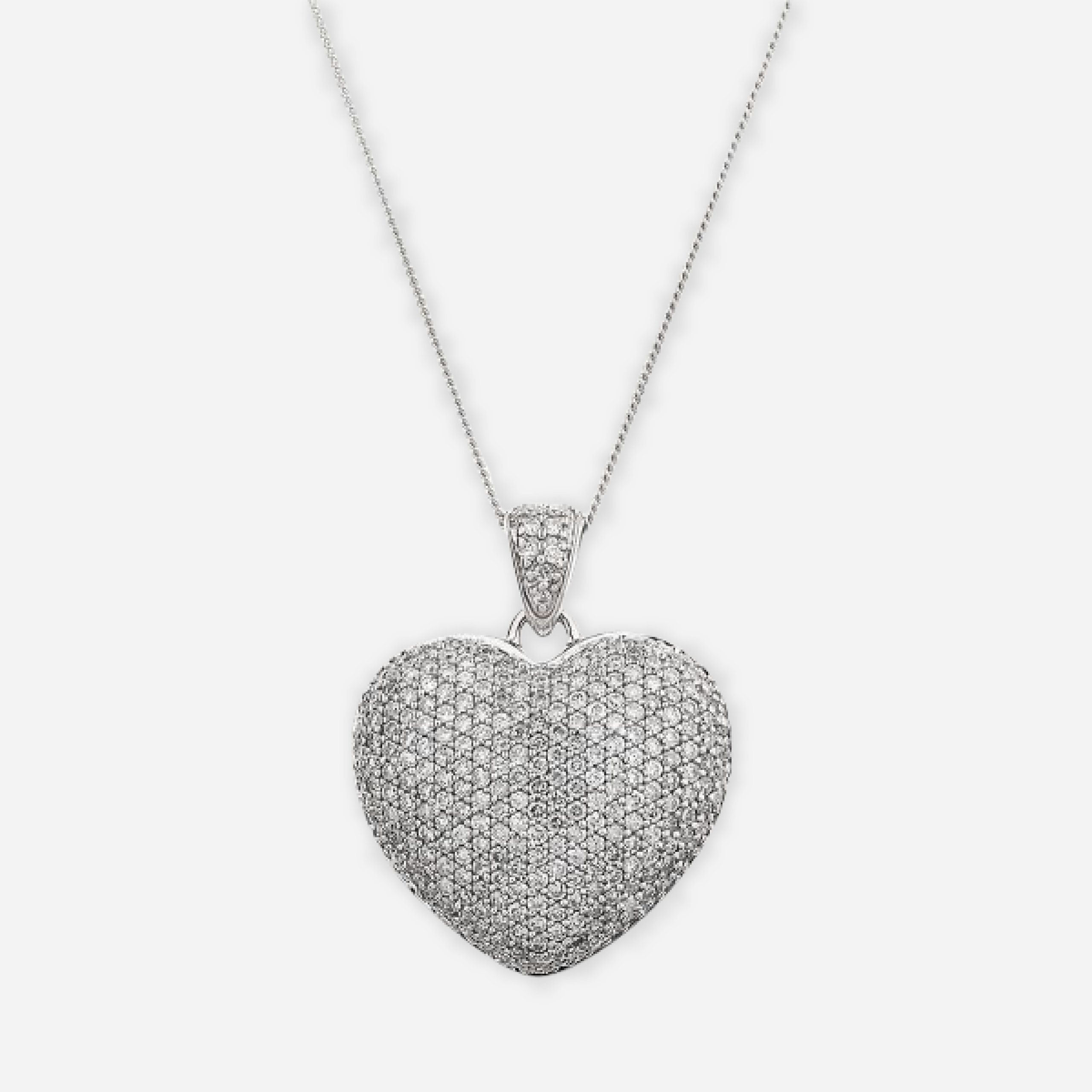 Pave Heart Lab Grown Diamond Pendant