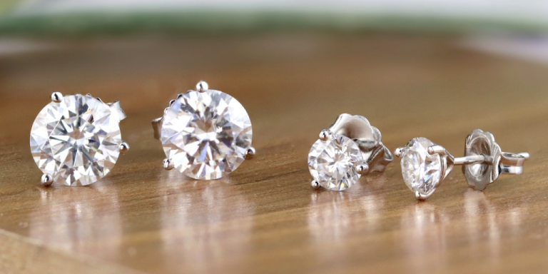 lab grown diamonds stud earrings