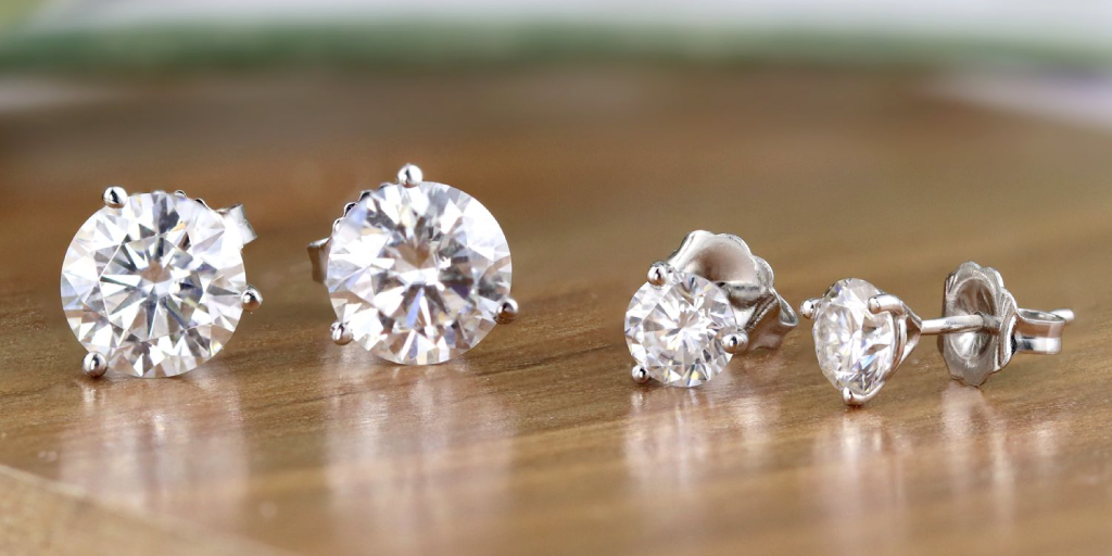 lab grown diamonds stud earrings