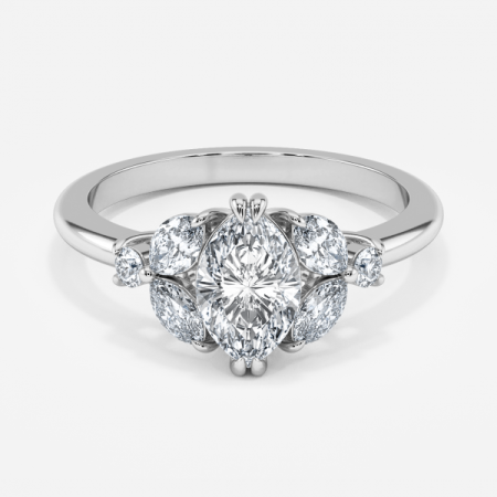Yasmin Marquise Three Stone Engagement Ring