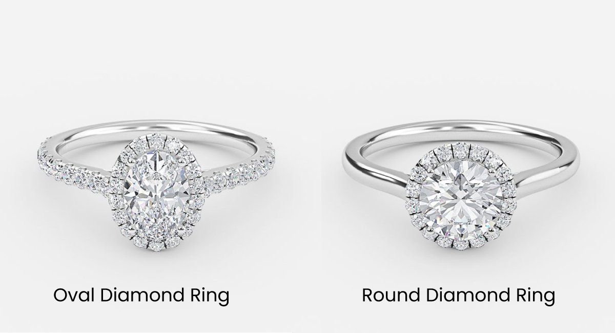 Round or Oval Diamond Cut Diamond Ring, Which style to choose?