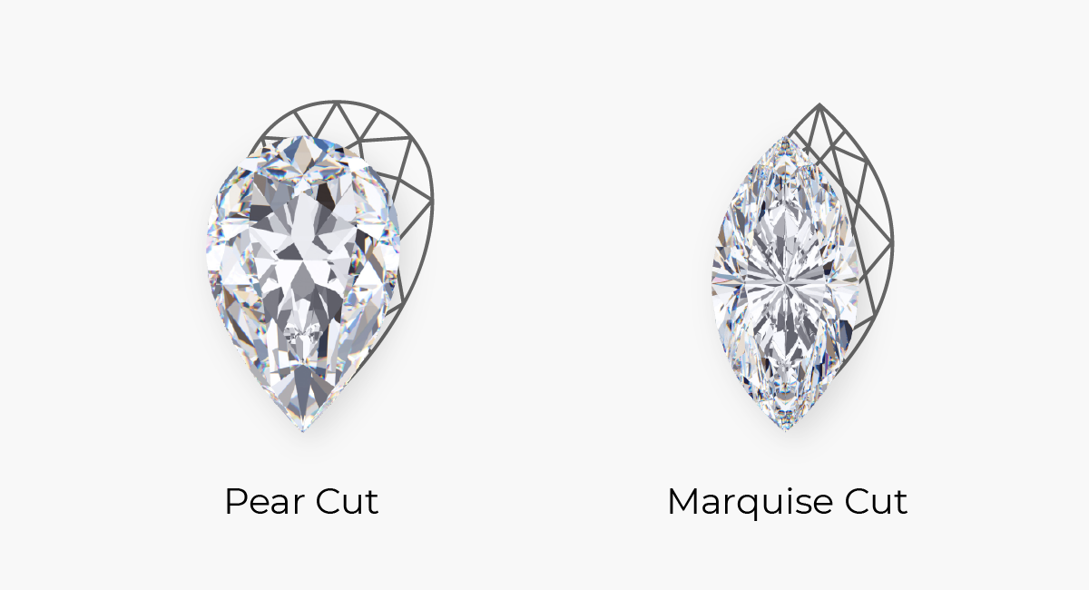 Pear Cut diamonds Vs Marquise Cut Diamonds