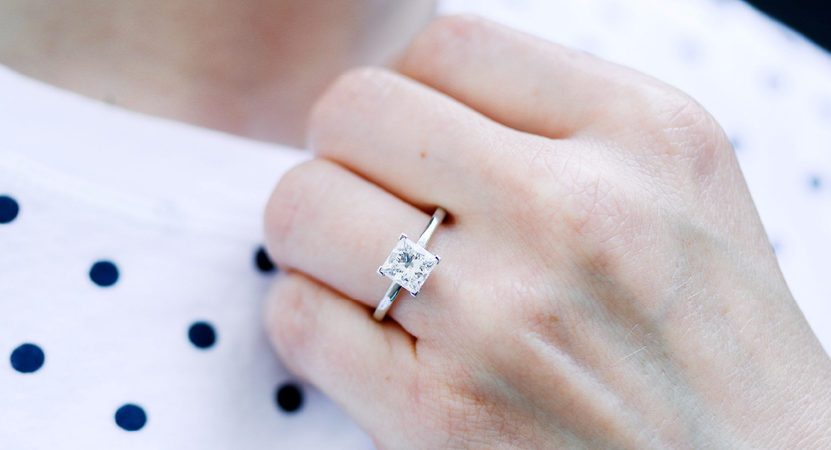 princess diamond solitaire ring