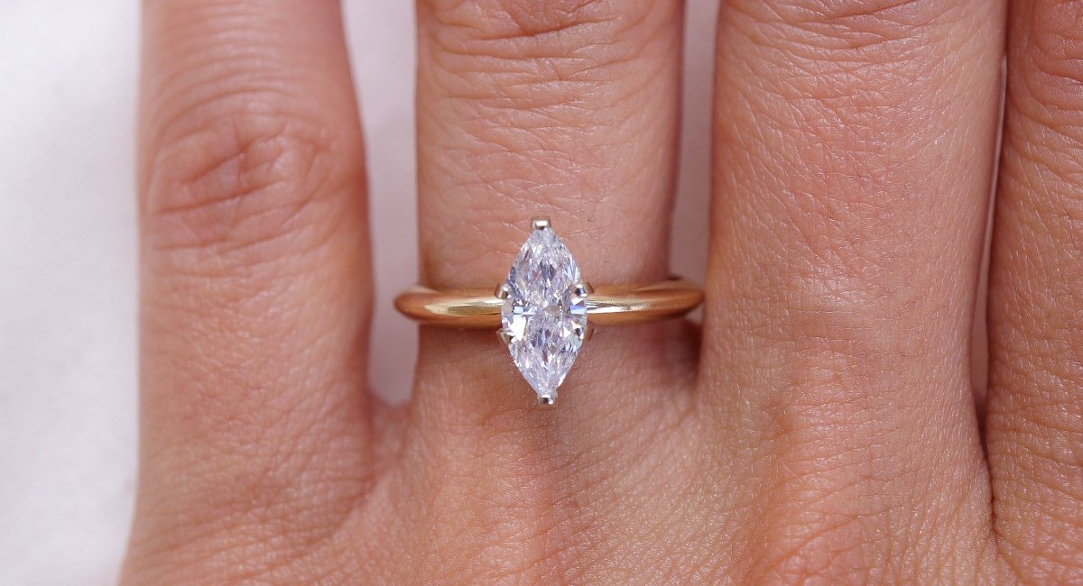 Marquise solitaire-ring