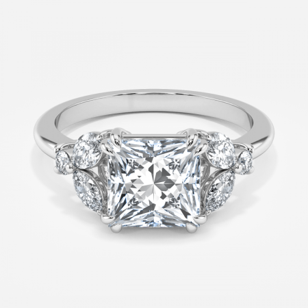 Yasmin Princess Three Stone Engagement Ring