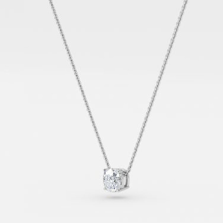 Cushion Cut Lab Grown Diamond Solitaire Pendant