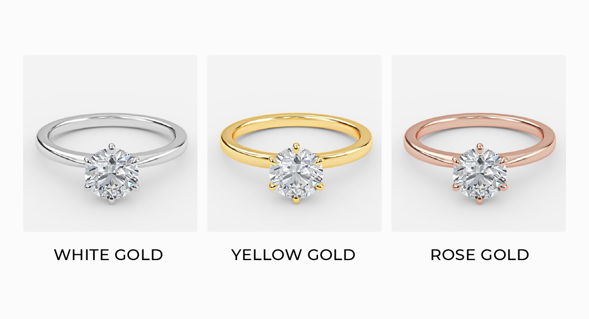 Best Grades for the White Gold, Platinum, Rose Gold Engagement Rings