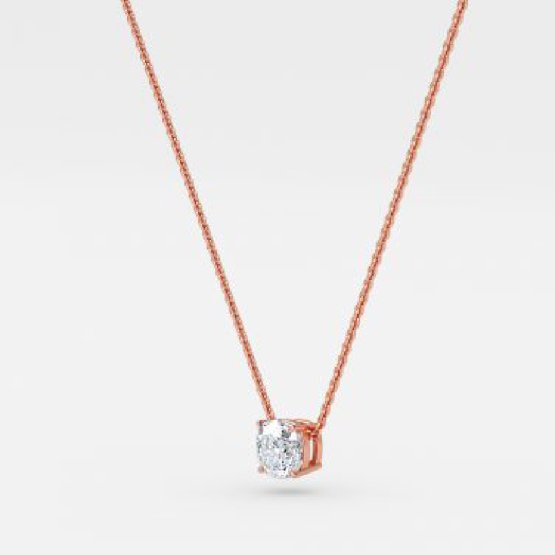 Cushion Lab Diamond Solitaire Pendant