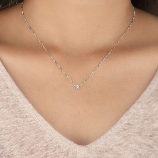 Cushion Cut Lab Grown Diamond Solitaire Pendant