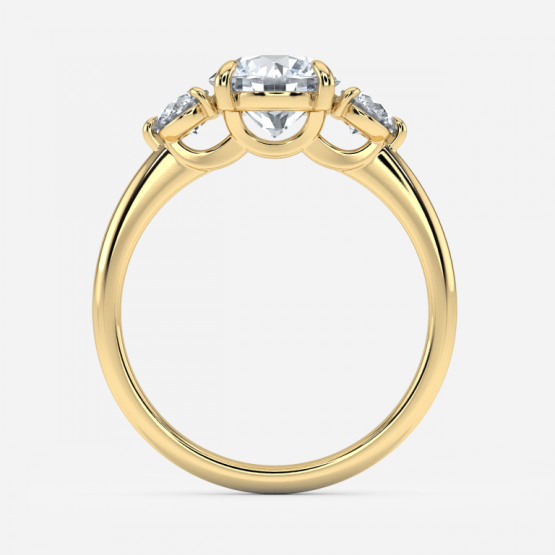 Kylie Round Three Stone Engagement Ring