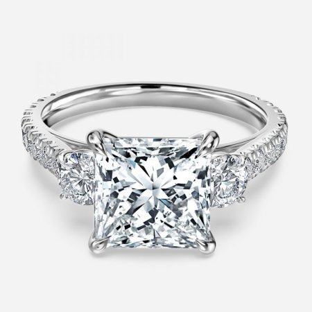 Treya Princess Three Stone Engagement Ring