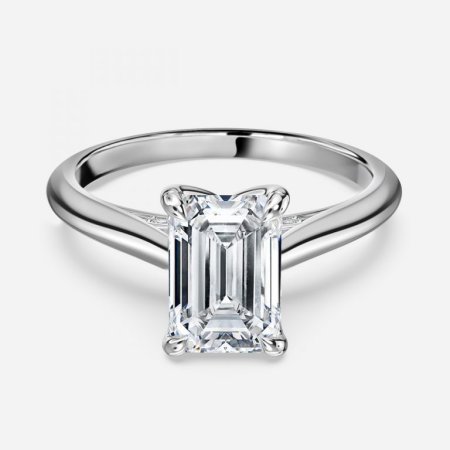 Kensley Emerald Hidden Halo Engagement Ring