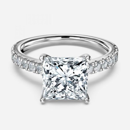 Ella Princess Diamond Band Engagement Ring