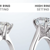 High Setting vs Low settings Engagement Rings
