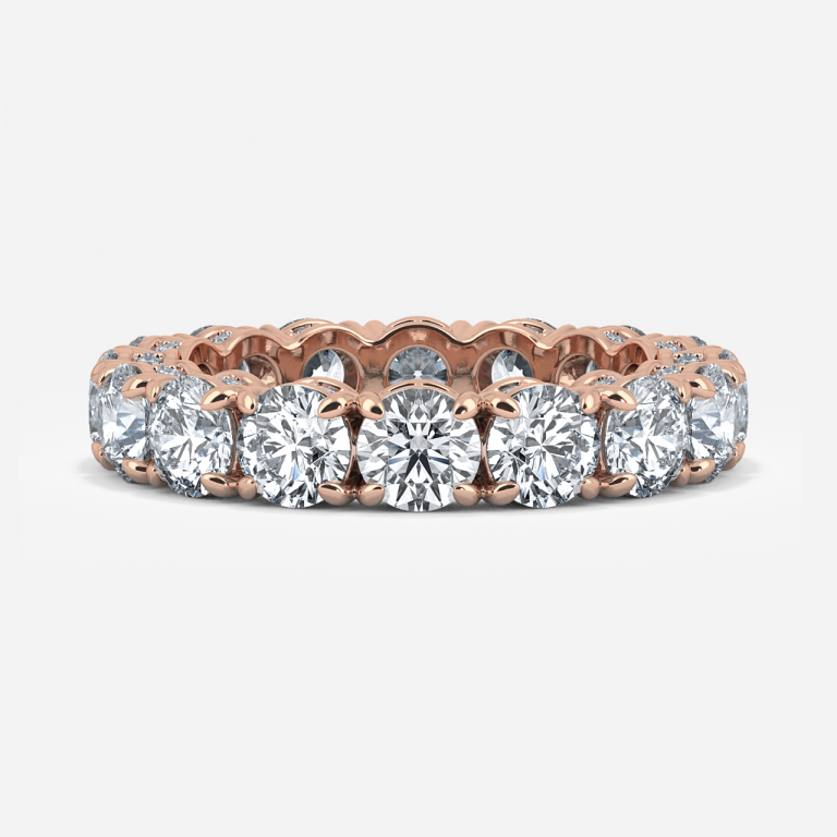 Round Lab Grown Diamond Full Eternity Wedding Band
