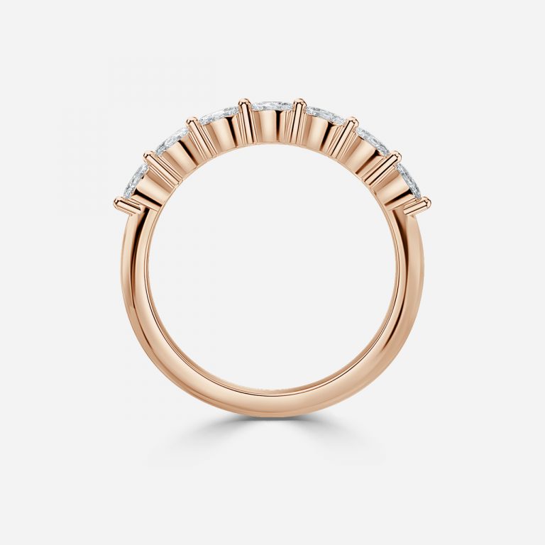 Rozen Marquise Lab Grown Diamond Half Eternity Stackable Wedding Ring