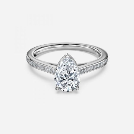 Evelyn Pear Hidden Halo Engagement Ring