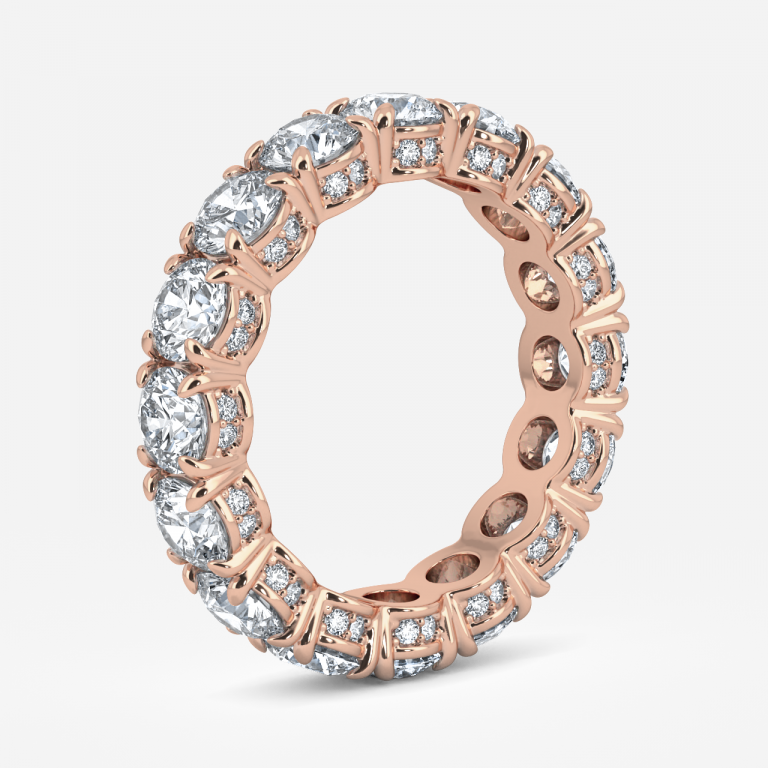 Round Lab Grown Diamond Full Eternity Wedding Band