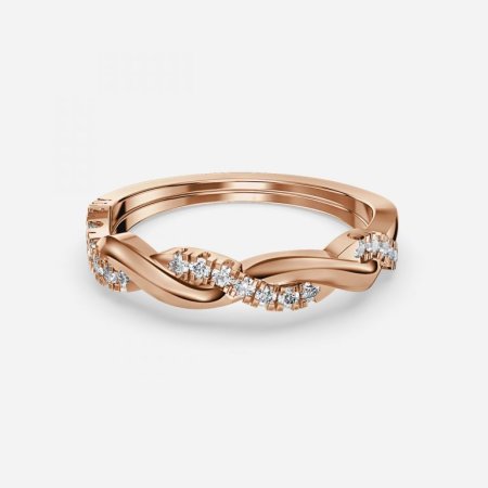 0.28ct Tainia Stackable Ring In 14K Rose Gold (US Size 6.50)