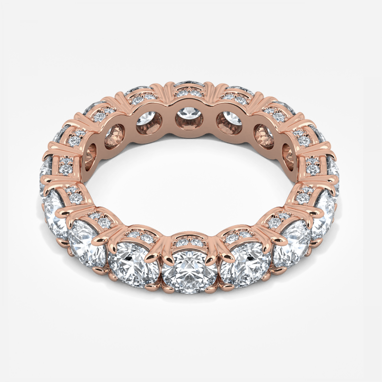 Round Lab Grown Diamond Full Eternity Wedding Band