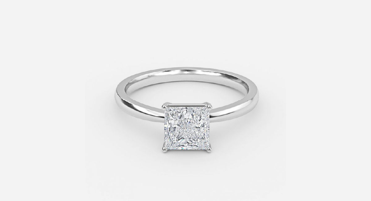 Ella Princess Solitaire Engagement Ring under $500