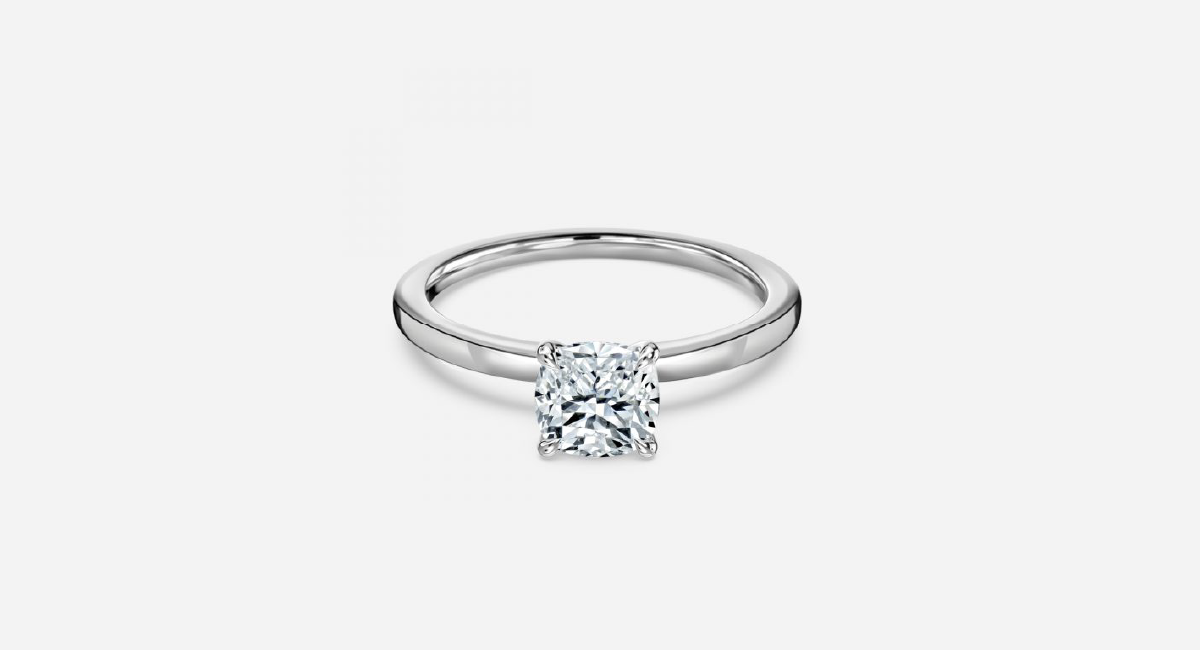 Lydia Cushion Solitaire Engagement Ring under $500