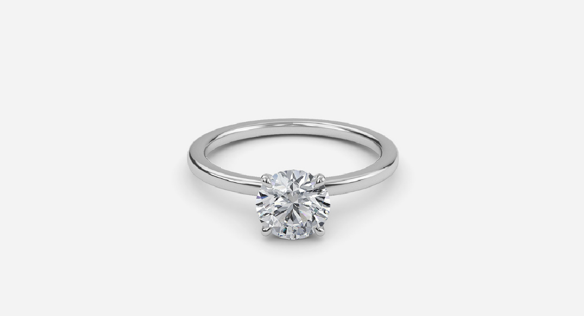 Lydia Round Solitaire Engagement Ring under $500