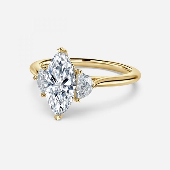Juliette Marquise Three Stone Engagement Ring