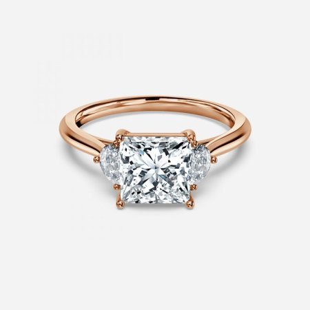 Juliette Princess Three Stone Engagement Ring