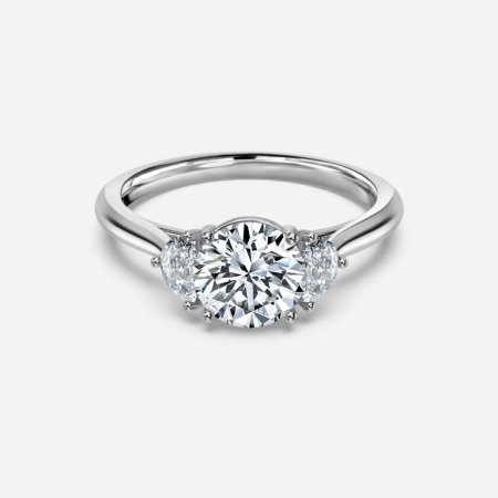Juliette Round Three Stone Engagement Ring