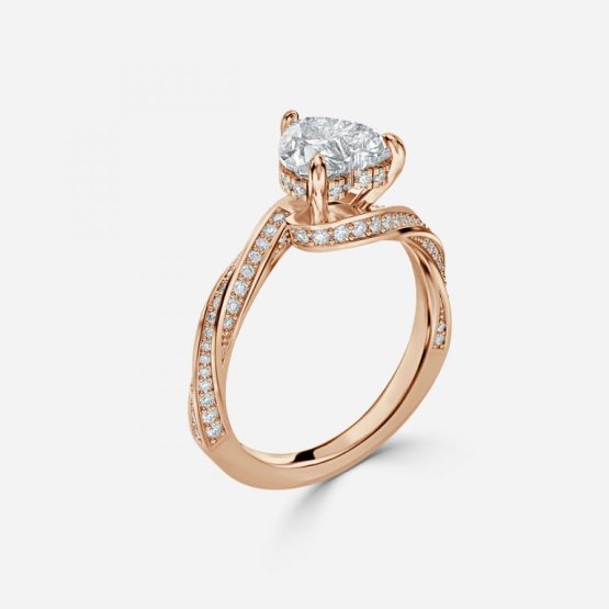 Sofia Heart Hidden Halo Engagement Ring