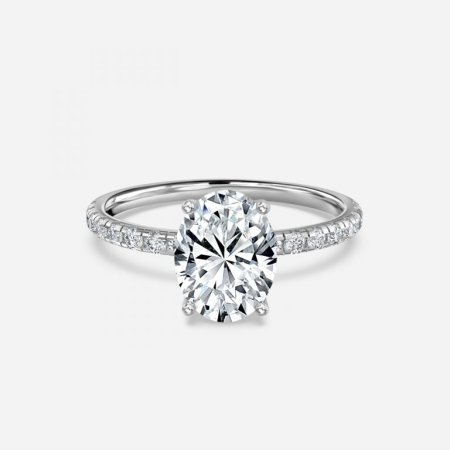Sahana Oval Diamond Band Engagement Ring