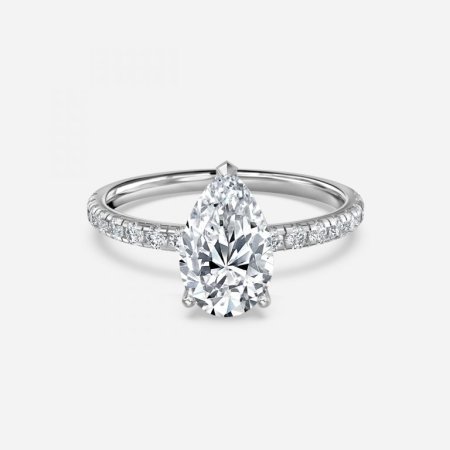 Sahana Pear Diamond Band Engagement Ring
