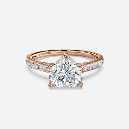 Ayla Heart Diamond Band Engagement Ring